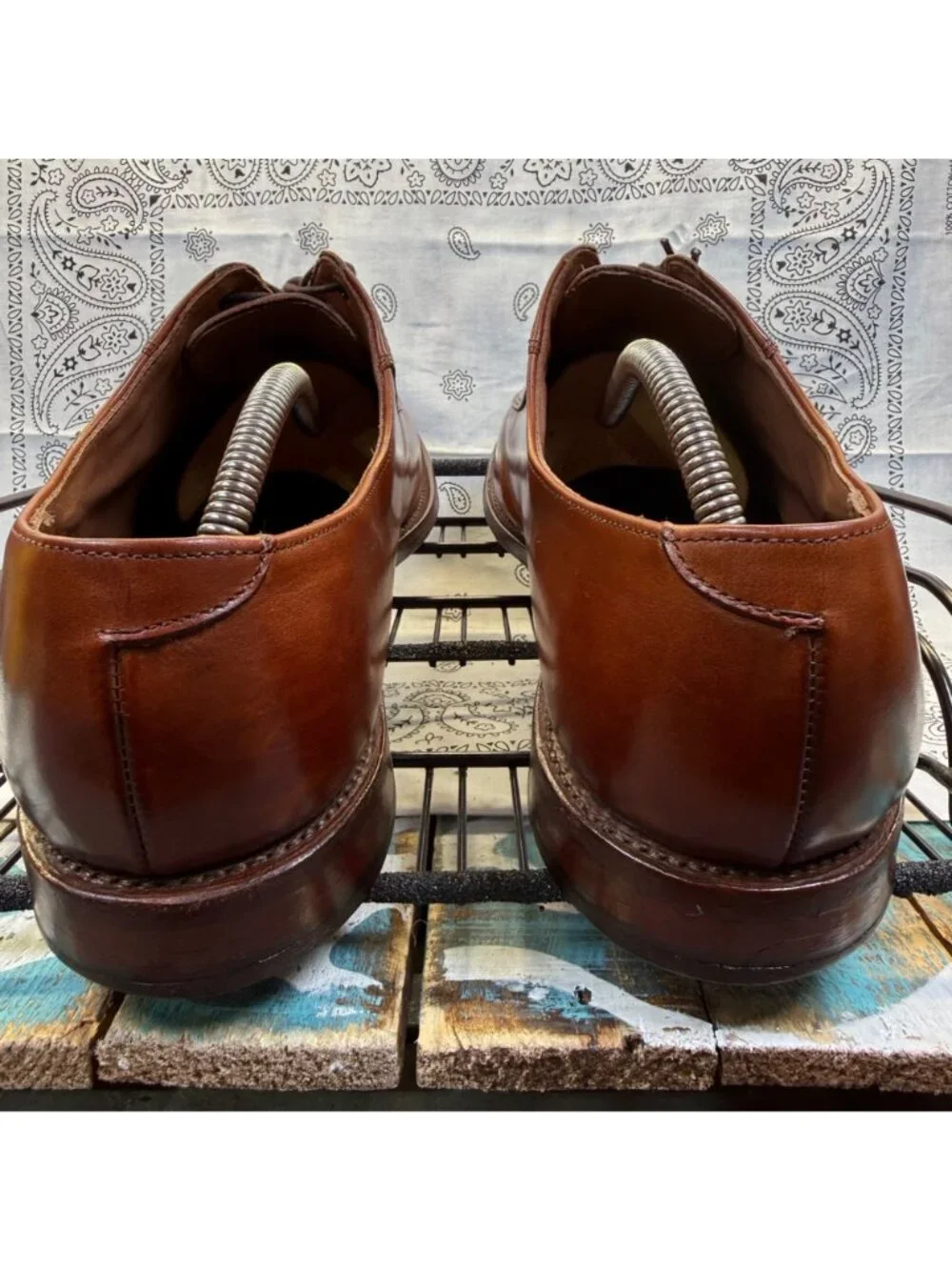 Allen Edmonds Berkely Split Toe Brown Leather Oxfords Men's Size 13B